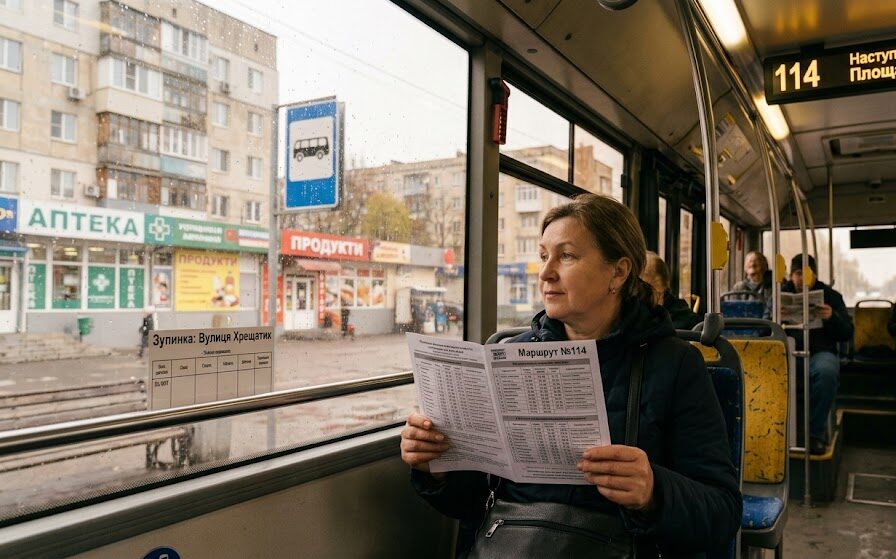 Розклад руху 114 автобуса в Черкасах: графік та зупинки