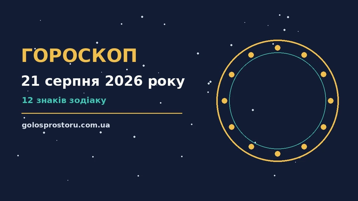 Гороскоп на 21 серпня 2026 року: ритм дня для 12 знаків про настрій, справи та гроші