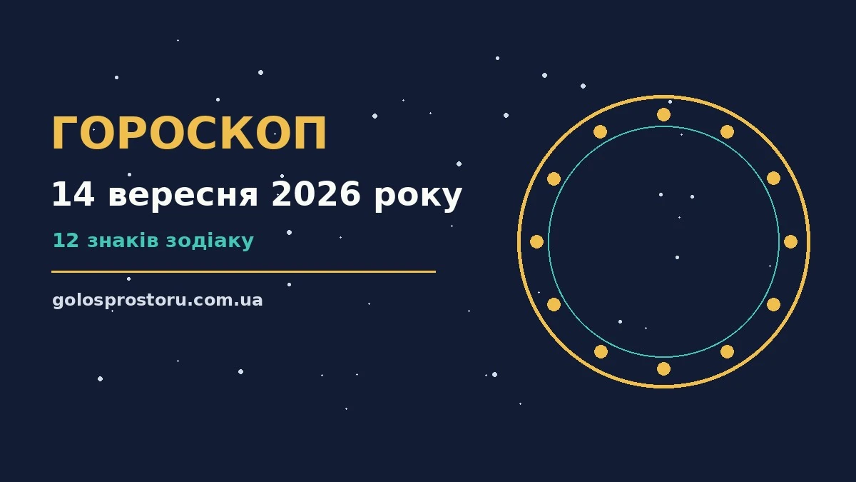 Гороскоп на 14 вересня 2026 року: ритм дня для 12 знаків про настрій, справи та гроші