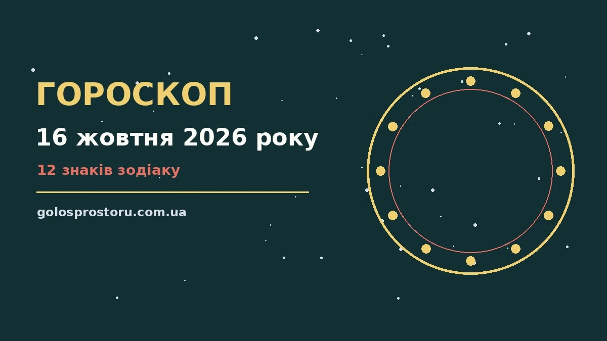 Гороскоп на 16 жовтня 2026 року: ритм дня для 12 знаків про настрій, справи та гроші