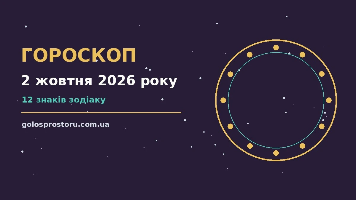 Гороскоп на 2 жовтня 2026 року: ритм дня для 12 знаків про настрій, справи та гроші