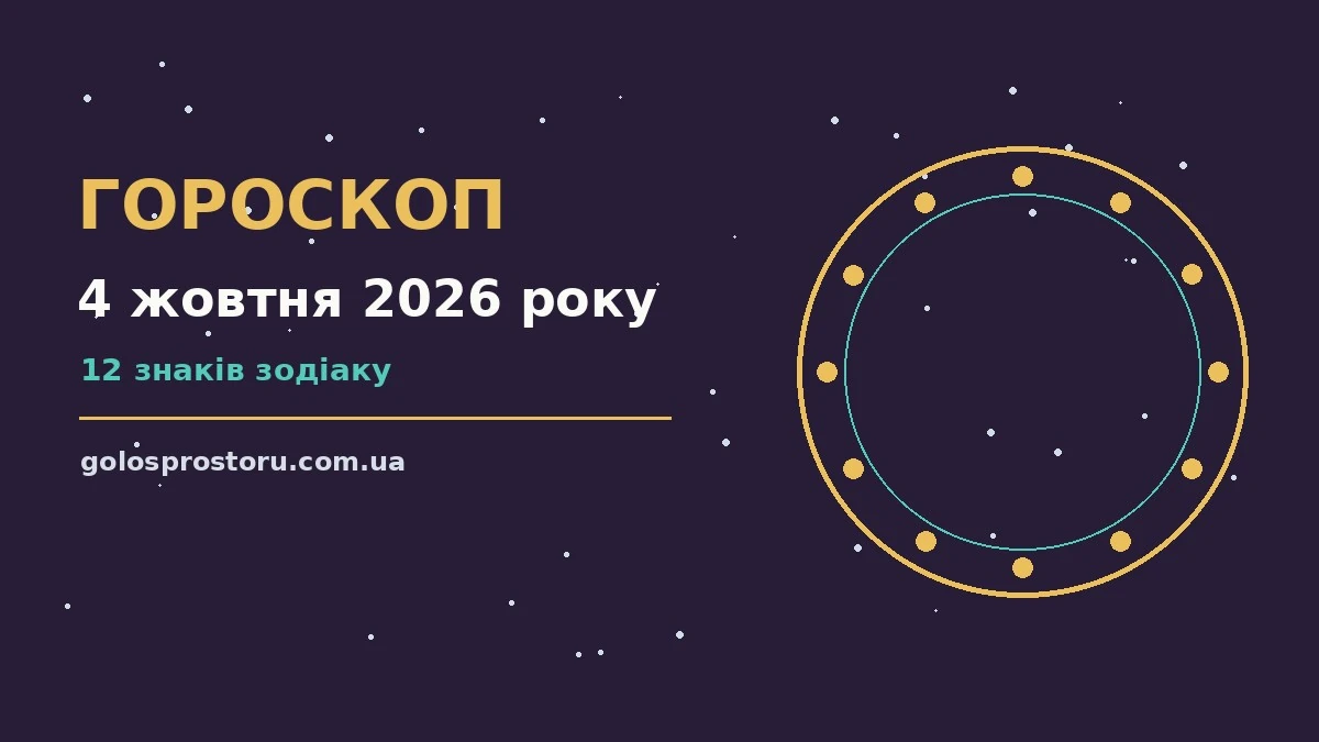 Гороскоп на 4 жовтня 2026 року: ритм дня для 12 знаків про настрій, справи та гроші